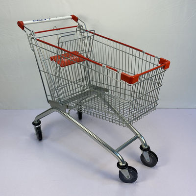 購入 150L TPUは食料雑貨品店のためのヨーロッパ式の鋼鉄買物車を動かす online manufacture