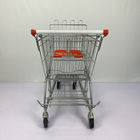 125L German Supermarket Grocery Steel Shopping Cart With Metal Beer Rack
