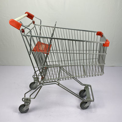 購入 PUの車輪が付いている規則的なロシア様式のスーパーマーケットの食料品の買い物のカート125L online manufacture