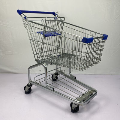 購入 3つの刃のエレベーターの車輪の製造業者が付いているドイツ様式100Lの便利の小売店チェーンのスーパーマーケットの金属のトロリー online manufacture
