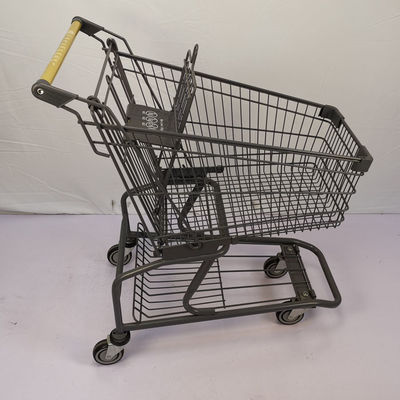 購入 アメリカの灰色60Lの小さいショッピング トロリー亜鉛粉のコーティングのライト級選手 online manufacture