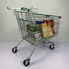 Super Large 275L Grocery Shopping Trolley Q195 Steel Metal Shopping Cart