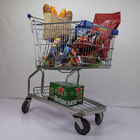German Style 100L Supermarket Metal Grocery Cart With Underframe