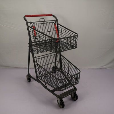購入 3つのバスケットの米国式軽量のスーパーマーケットの買物車80L online manufacture