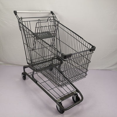 購入 150L米国式のスーパーマーケットのショッピング トロリーPUの車輪の食料雑貨のトロリー カート online manufacture