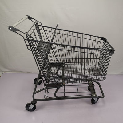 購入 150L灰色の金属のショッピング トロリー亜鉛粉のコーティングの鋼鉄買物車 online manufacture