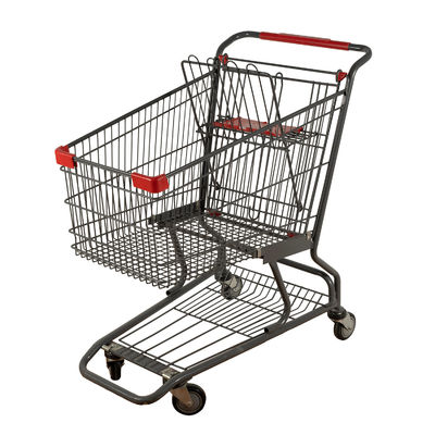 購入 倉庫の金属のショッピング トロリー150L古典的なアメリカの食料品の買い物のカート online manufacture