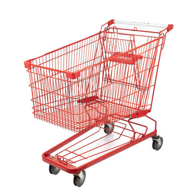 購入 Q195鋼鉄金属市場の買物をするトロリー210L赤く大きい買物車 online manufacture