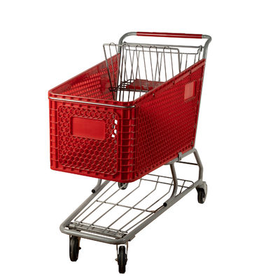 購入 下部構造が付いている頑丈な80L-200L食料雑貨のプラスチック買物車 online manufacture