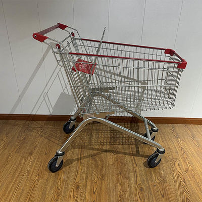 購入 125L European Style Metal Supermarket Shopping Carts Trolley with Custom Logo Printing オンライン製造