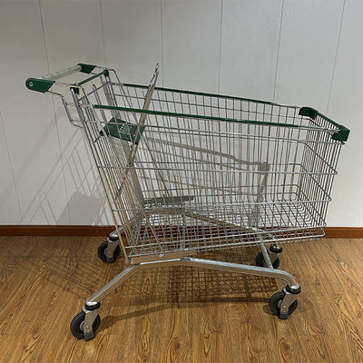 購入 Hot Sale Supermarket Metal European Shopping Trolley with PU Wheels オンライン製造