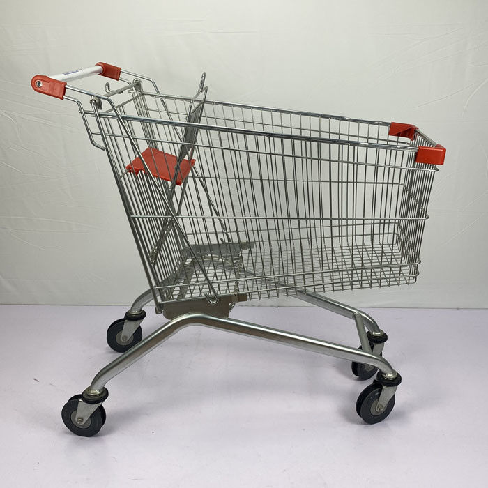European Style Customized 	Grocery Shopping Trolley 150L Metal Supermarket Trolley Powder Coating
