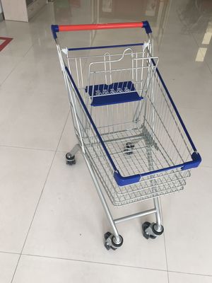 中国 安全反紫外線プラスチック部品が付いている金属によって動かされるスーパーマーケットの買物車 工場